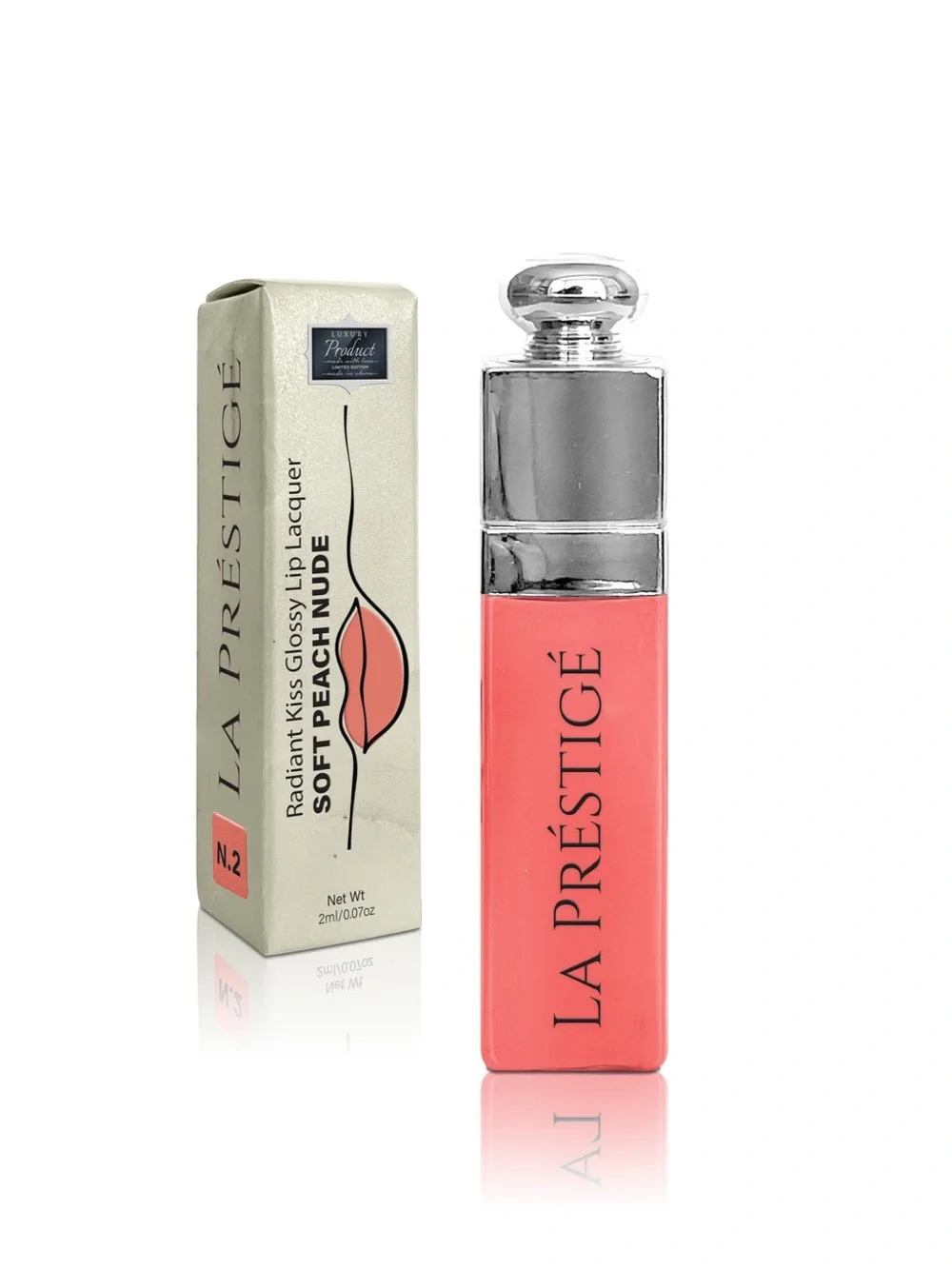 La Prestige 4-Piece Liquid Lip Gloss Set — Red, Coral, Pink, Orange
